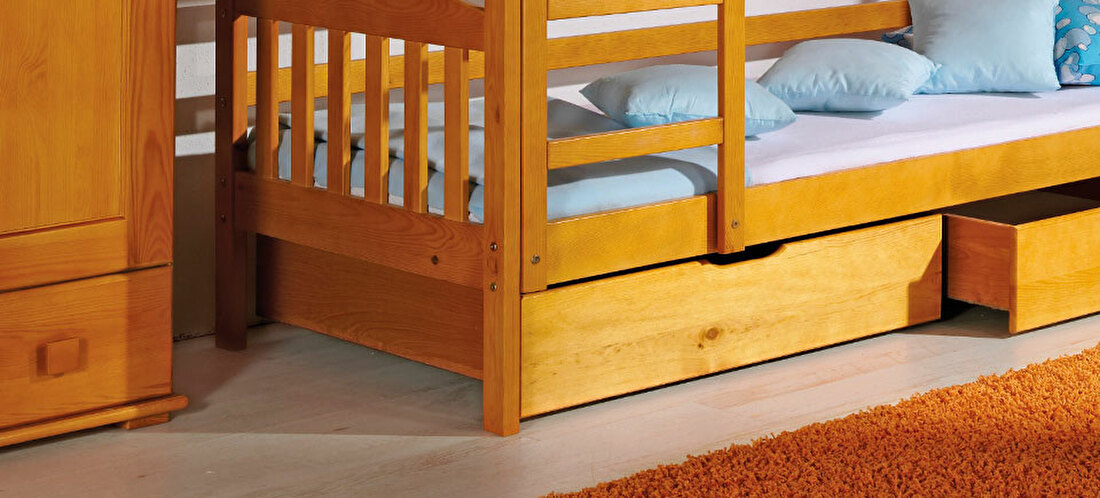Patrová postel 80 cm Irin (s rošty a úl. prostorem)