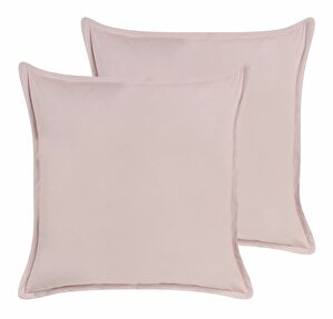 Sada 2 ozdobných polštářů 60 x 60 cm Eusty (růžová)