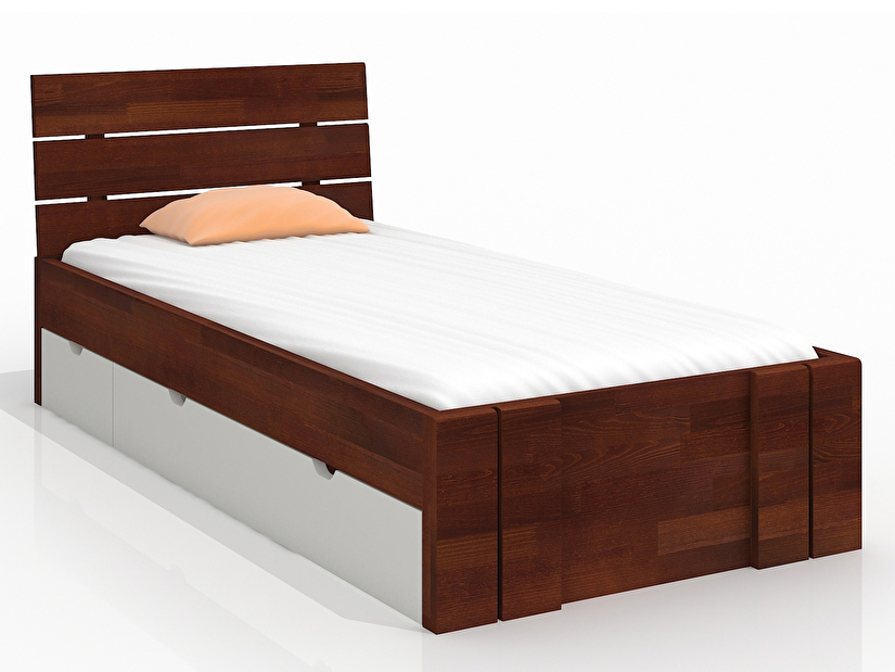 Jednolůžková postel 90 cm Naturlig Kids Tosen High Drawers (borovice) (s roštem)