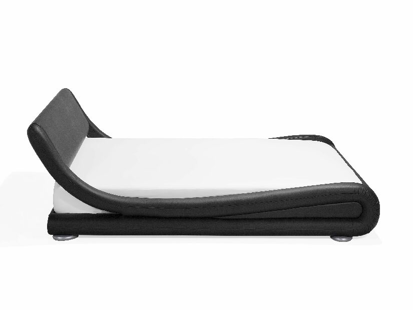 Manželská postel 180 cm AVENUE (s roštem) (černá matná)