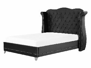 Manželská postel 140 cm Aidan (černá) (s roštem)