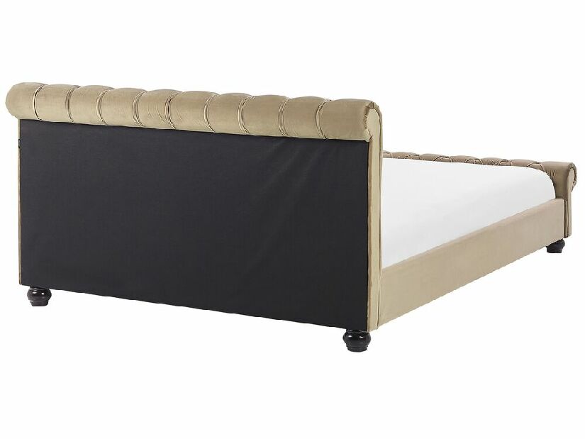 Manželská vodní postel 160 cm Alexandrine (béžová) (s roštem a matrací)