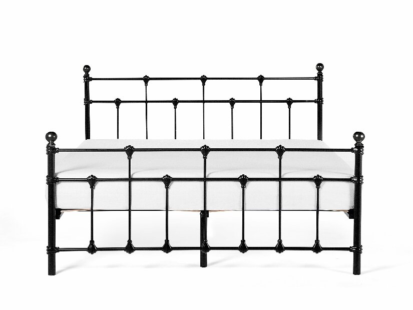 Manželská postel 180 cm LUXO (s roštem) (černá) *výprodej