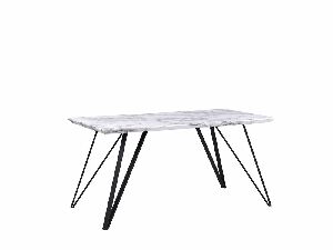 Jídelní stůl MALAN (bílá + černá) (pro 6 osob)