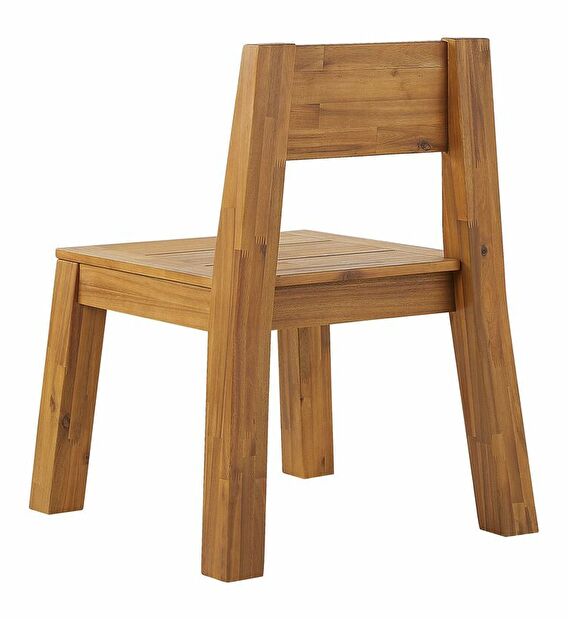 Set 2 ks zahradních židlí Livza (světlé dřevo)