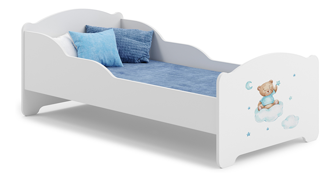 Dětská postel 140x70 cm Cassi (S roštem a matrací) (medvídek)