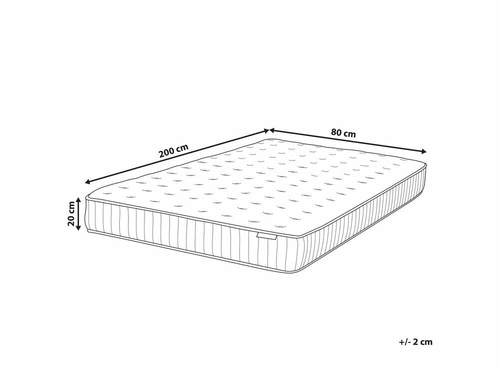 Taštičková matrace 80x200 cm DARAM (středně tvrdá)