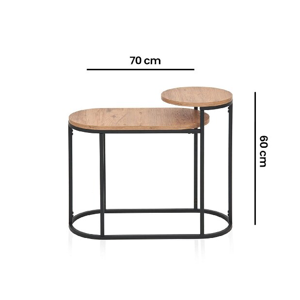 Příruční stolek Lennox (Černá)