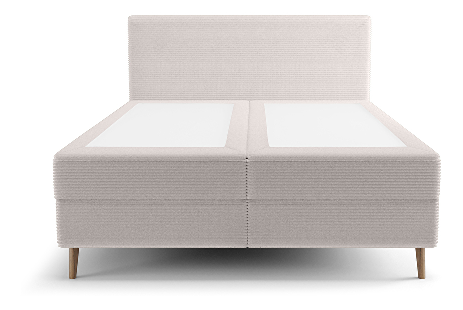 Manželská postel 160 cm Napoli Bonell (bílá) (s roštem, s úl. prostorem)