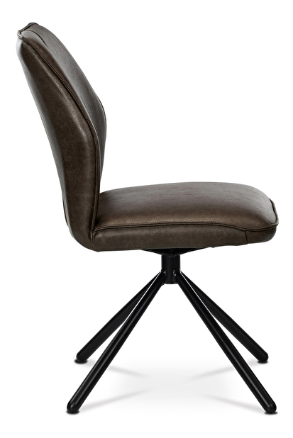 Jídelní židle Herbia-397-BR3 (tmavě hnědá + černá)