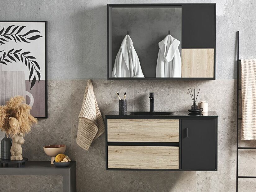  Koupelna Topaz (dřevo + černá)