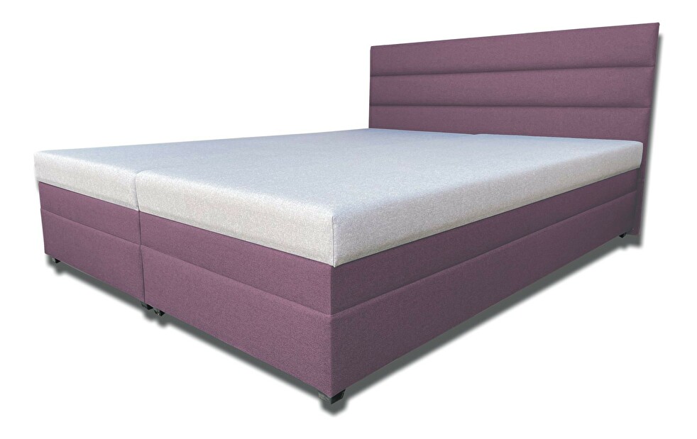 Manželská postel 180 cm Rebeka (s pružinovými matracemi) (fialová)