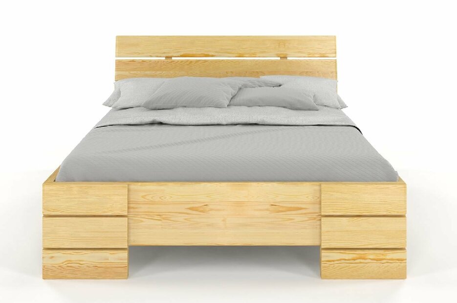 Manželská postel 160 cm Naturlig Lorenskog High (borovice)