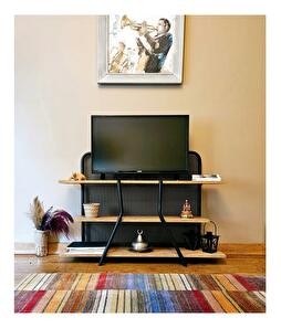  TV stolek/skříňka Nosoma (černá + borovice atlantická)