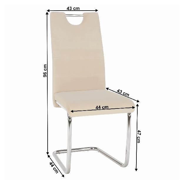 Jídelní židle Canary NEW (béžová + světlé šitie)