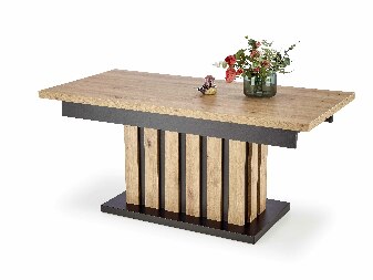 Konferenční stolek Bollea (přírodní dřevo + černá)
