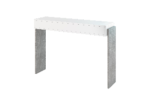 Konzolový stolek Zantra (bílá + kámen)
