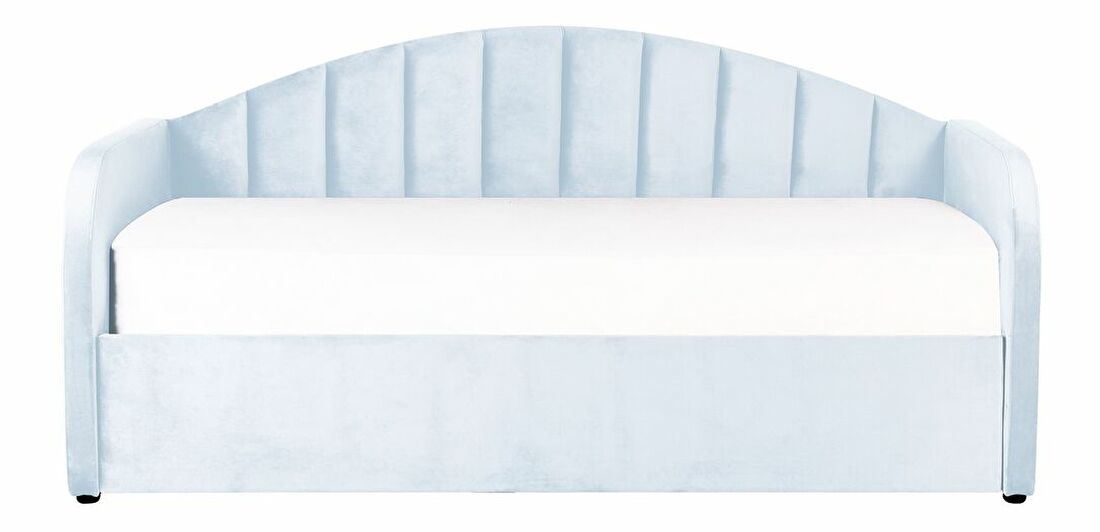 Jednolůžková postel 200 x 90 cm Eithan (modrá) (s roštem)