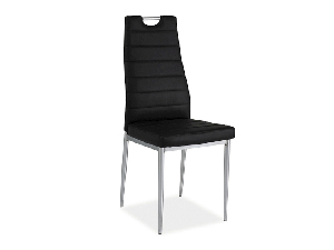Jídelní židle Harold (černá + chromová)