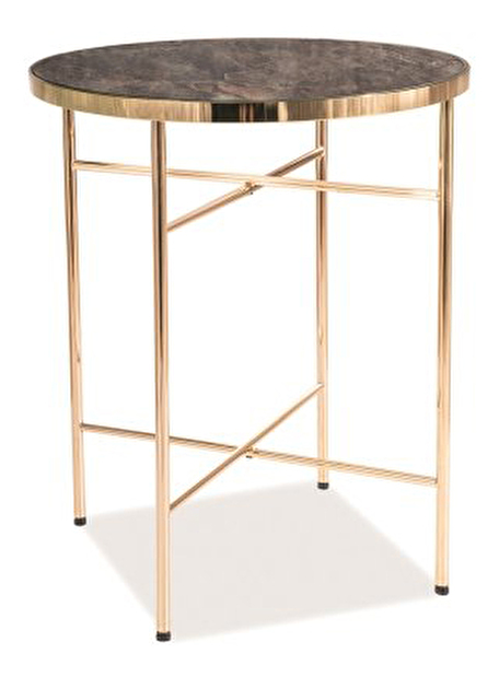Konferenční stolek Iona (mramor + zlatá)