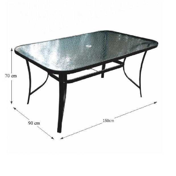 Zahradní stůl Pannal (černá)