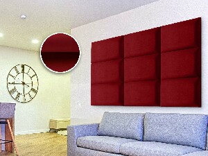 Čalouněný panel Soundless 40x30 cm (červená)