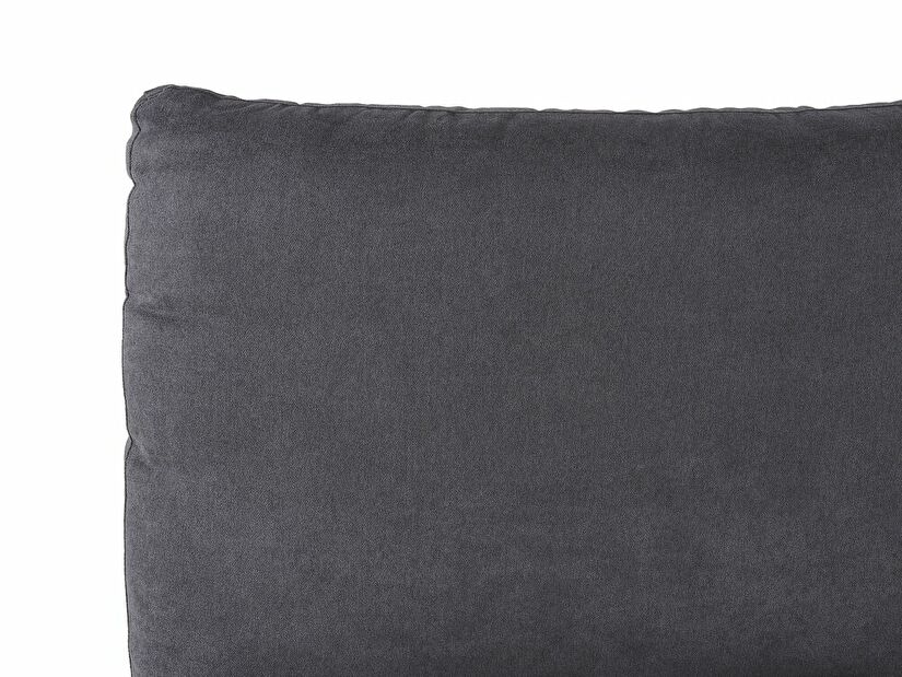 Manželská postel 140 cm MELIA (polyester) (tmavě šedá) (s roštem)