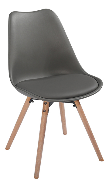 Jídelní židle Samim (tmavě šedá + buk)