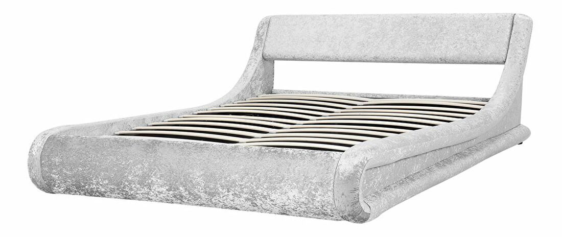 Manželská postel 180 cm Anais (stříbrná) (s roštem) (s úl. prostorem)
