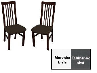 Set 2ks. jídelních židlí JK 5 (bílá + šedá) *bazar