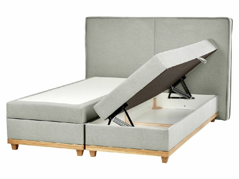 Manželská postel 160 cm Despina (šedá) (s roštem a matrací) (s úl. prostorem)