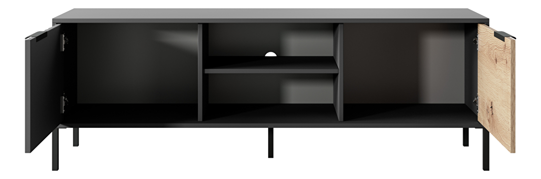 TV stolek/skříňka Rastafa 153 2D (dub artisan + černá)