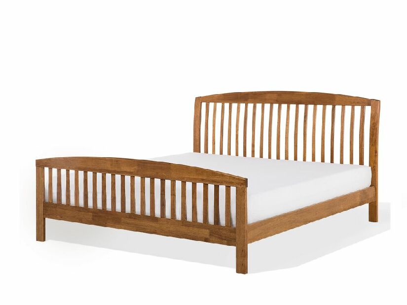 Manželská postel 160 cm CASTLE (s roštem) (hnědá)