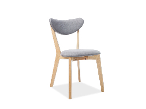 Jídelní židle Belkis (šedá + dub)