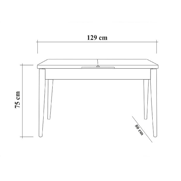 Rozkládací jídelní stůl se 2 židlemi a lavicí Vlasta (bílá + šedá)