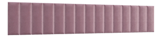 Set 15 čalouněných panelů Quadra 300x60 cm (růžová)