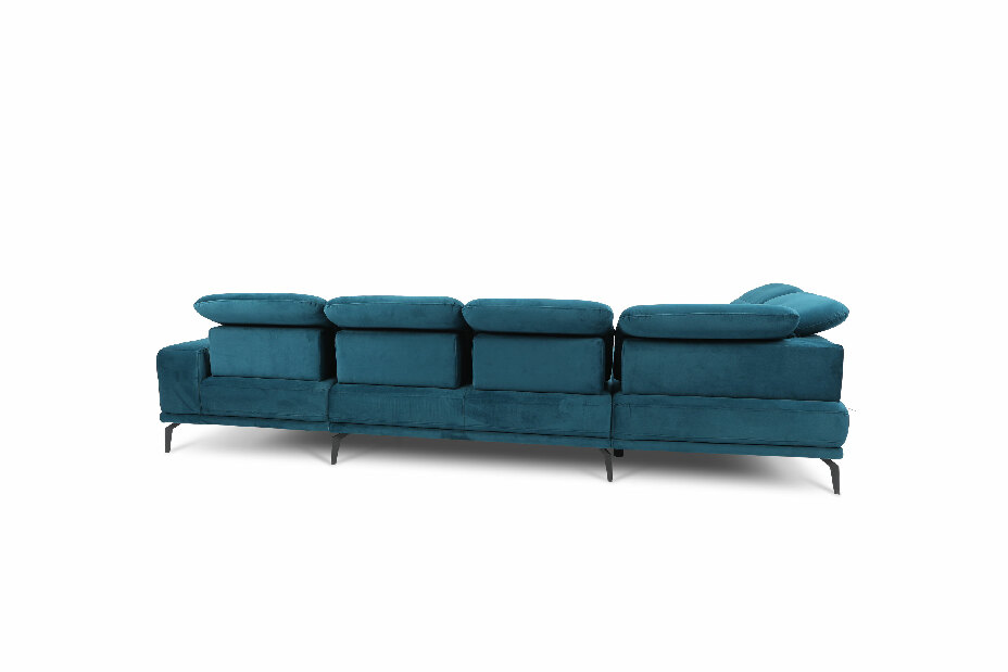 Rohová sedačka ve tvaru U Nicolette (tmavě modrá) (L)