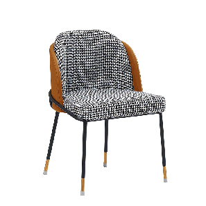 Jídelní židle Rodon (černobílá + camel)