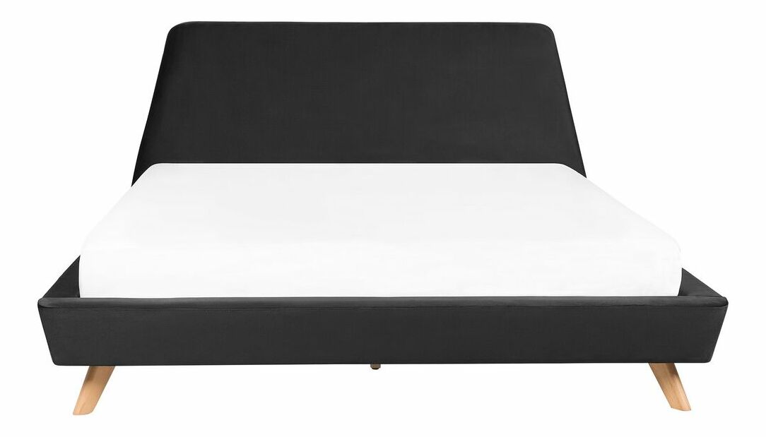 Manželská postel 180 cm VENITO (s roštem) (černá)