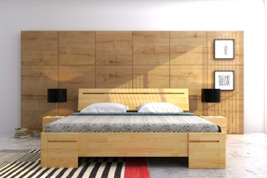 Manželská postel 160 cm Naturlig Bokeskogen High (borovice)