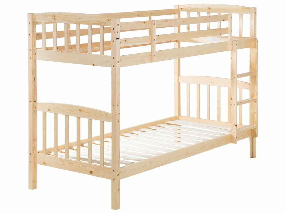 Patrová postel 90 cm REWIND (s roštem) (světlé dřevo)