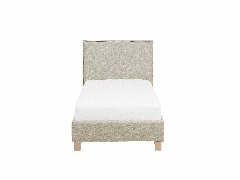 Jednolůžková postel 90 cm SANCHEZ (s roštem) (béžová)