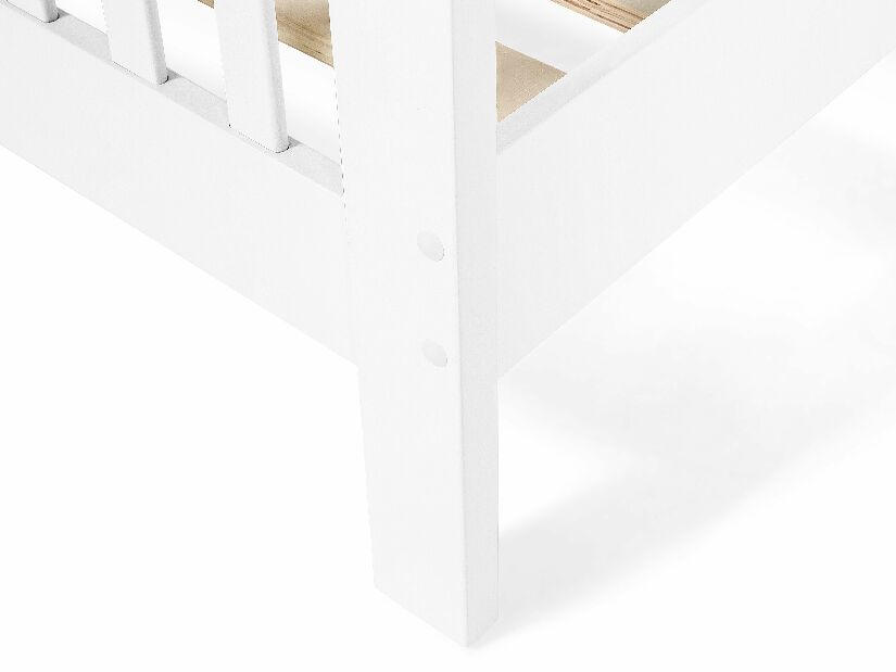 Manželská postel 160 cm CASTLE (s roštem) (bílá)