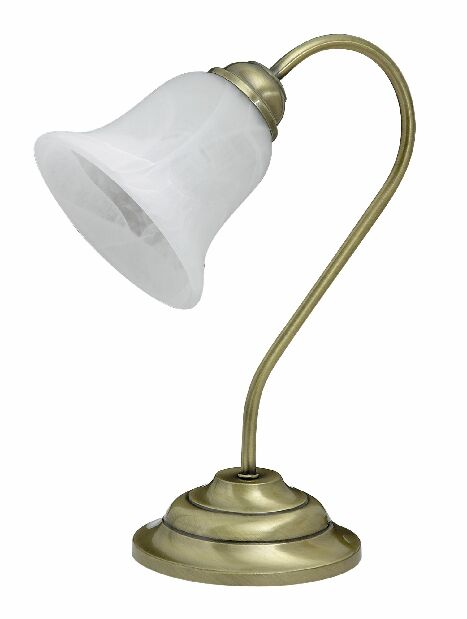 Stolní lampa Francesca 7372 (bronzová + rýžové kamenné sklo)