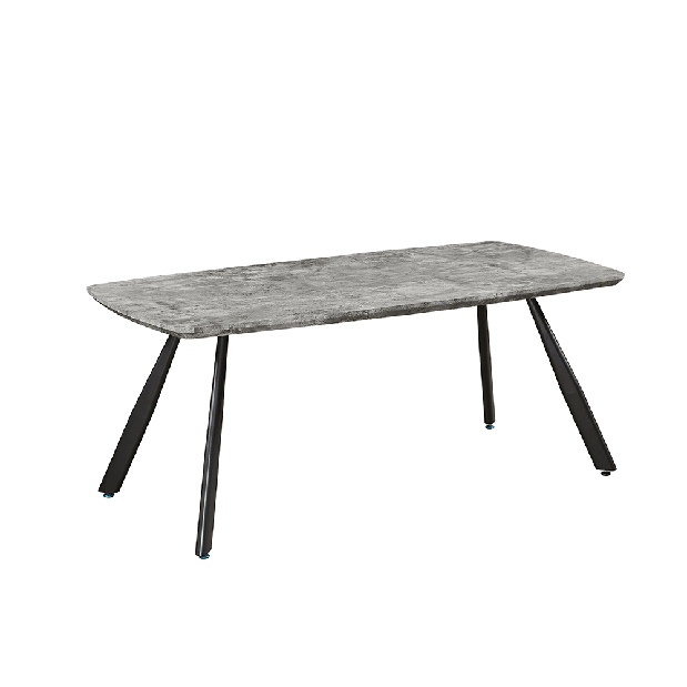 Jídelní stůl Pasco (pro 8 osob) (beton + černá)