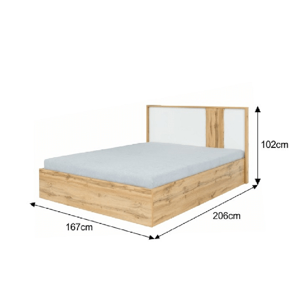 Manželská postel 160 cm Valora