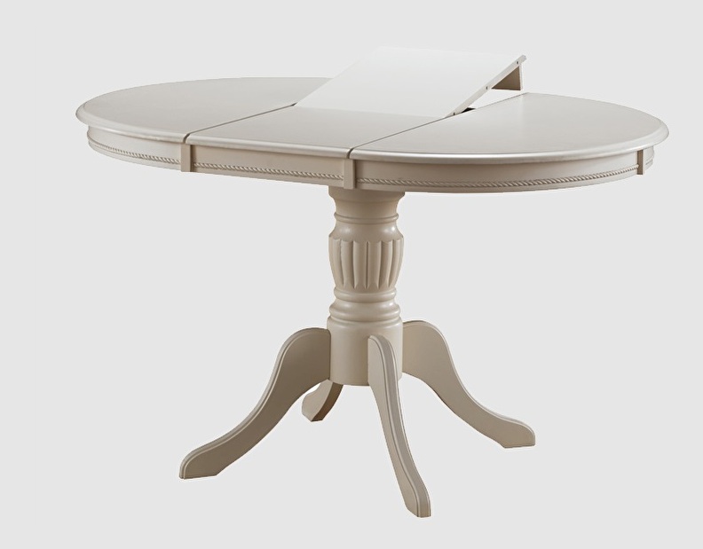 Rozkládací jídelní stůl 106-141 cm Oliner (krémová) (pro 4 až 6 osob)