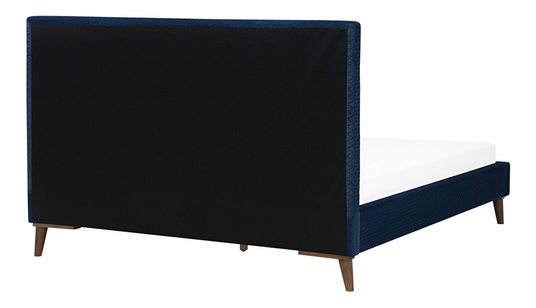Manželská postel 180 cm BARON (s roštem) (modrá)