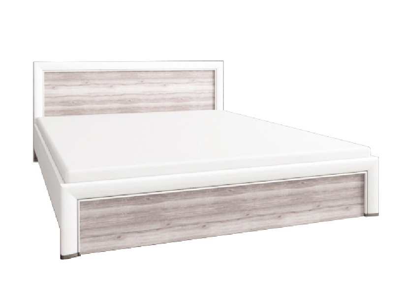 Manželská postel 160 cm ORONTES (krémová + dub ancona) (s roštem)