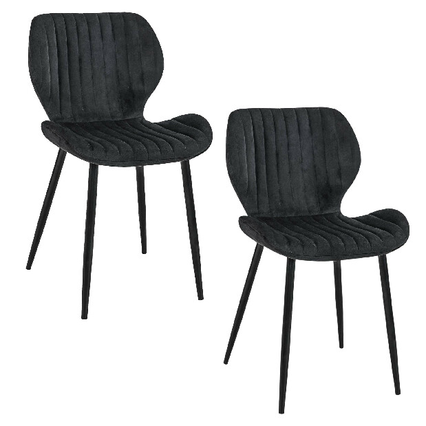 Jídelní židle Saira (černá) (2ks)
